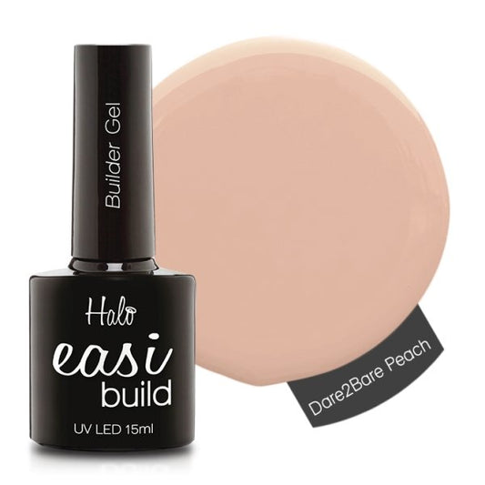 Halo Easibuild Brush On Builder UV Gel Dare 2 Bare Peach 15ml