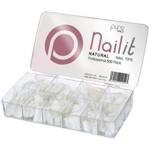 Pure Nails Nail It Natural Nail Tips Mixed 500s