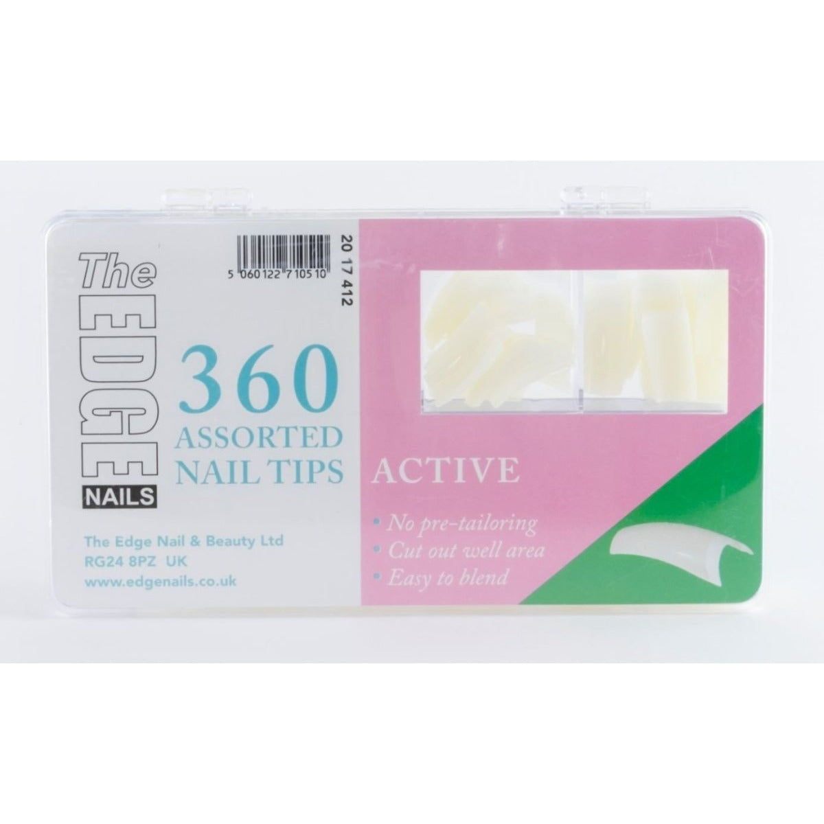 The Edge Active Nail Tips Box Of 360 Assorted Tips